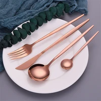 20pcs home hotel restaurant stainless steel cutlery set knife fork and spoon full set of cutlery dessert food tableware supplies