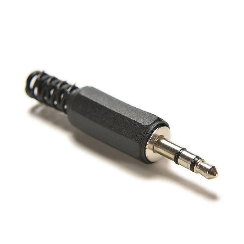 

10Pcs/lot 3.5mm Audio Jack Plug Headphone Connector 3.5mm 1/8" Audio Male Plugs 5cm Black Plastic Housing