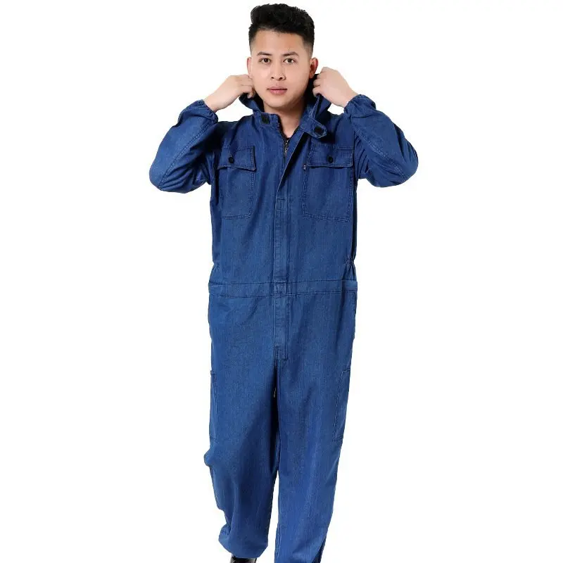Мужской комбинезон для авторемонта Спецодежда мастерской джинсовый одежда с
