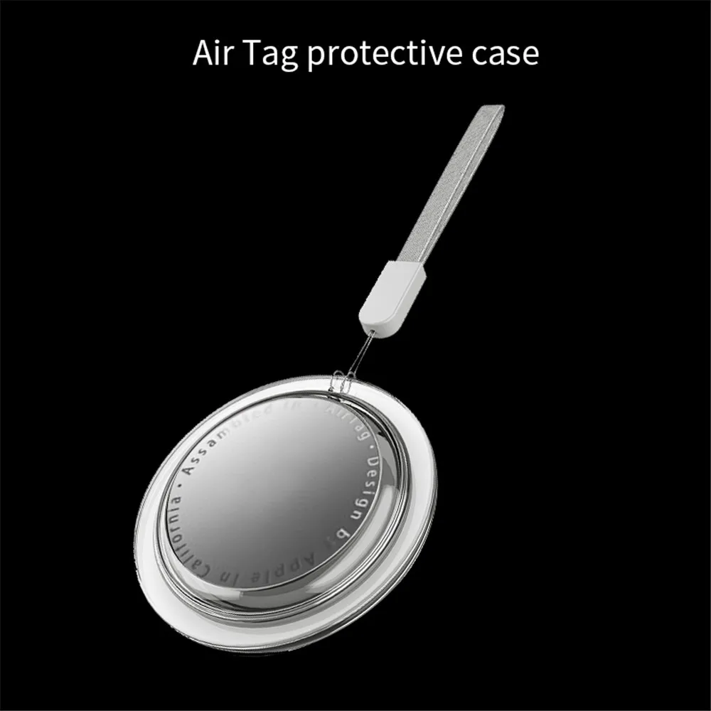 Silicone Protector Cover For AirTags Shockproof Anti-scratch Anti-fall Anti-lost Protective Case With String Shell | Электроника