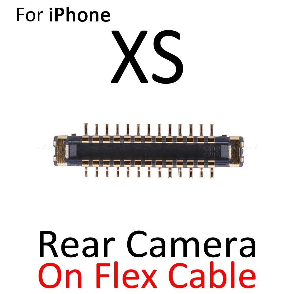 2 шт задняя камера разъем FPC для iPhone X XR XS Max на материнской плате гибкий кабель - Цвет: Rear On Flex XS