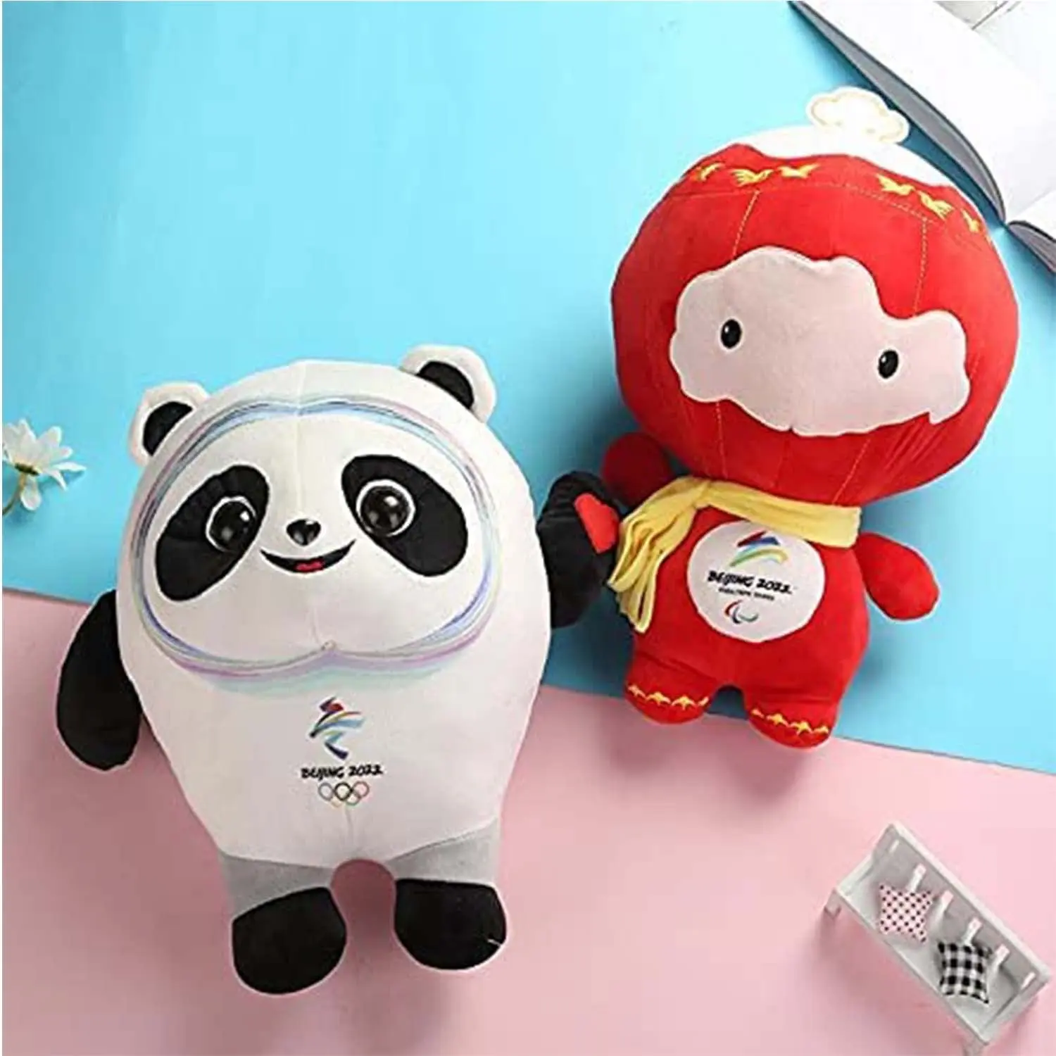 Mascota de los Juegos Ol&iacute;mpicos de Invierno de Beijing 2022, Panda, mu&ntilde;ecas de peluche, almohada de juguete, recuerdos de las Olimpiadas de Invierno, mu&ntilde;eco de peluche, regalo de cumplea&ntilde;os-3