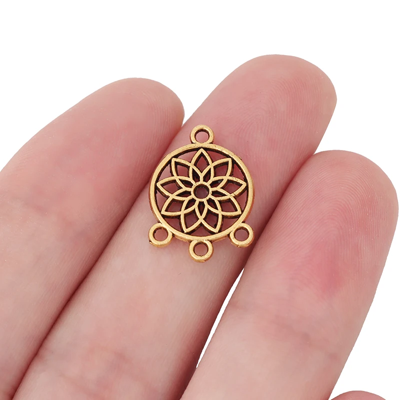 ZXZ 30 шт тибетский серебряный/золотой тон Ловец снов соединитель подвески 2