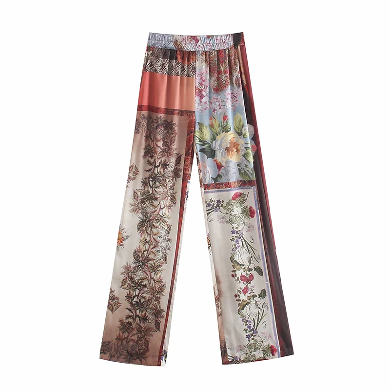 

WXWT Za-Conjunto de 2 piezas para mujer, conjunto de pantalones Kimono largos con dibujo de almazuela, a la moda, OZZ1107, 2021