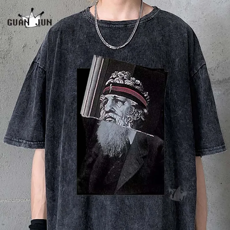 

Футболка Мужская/женская оверсайз с коротким рукавом и графическим принтом