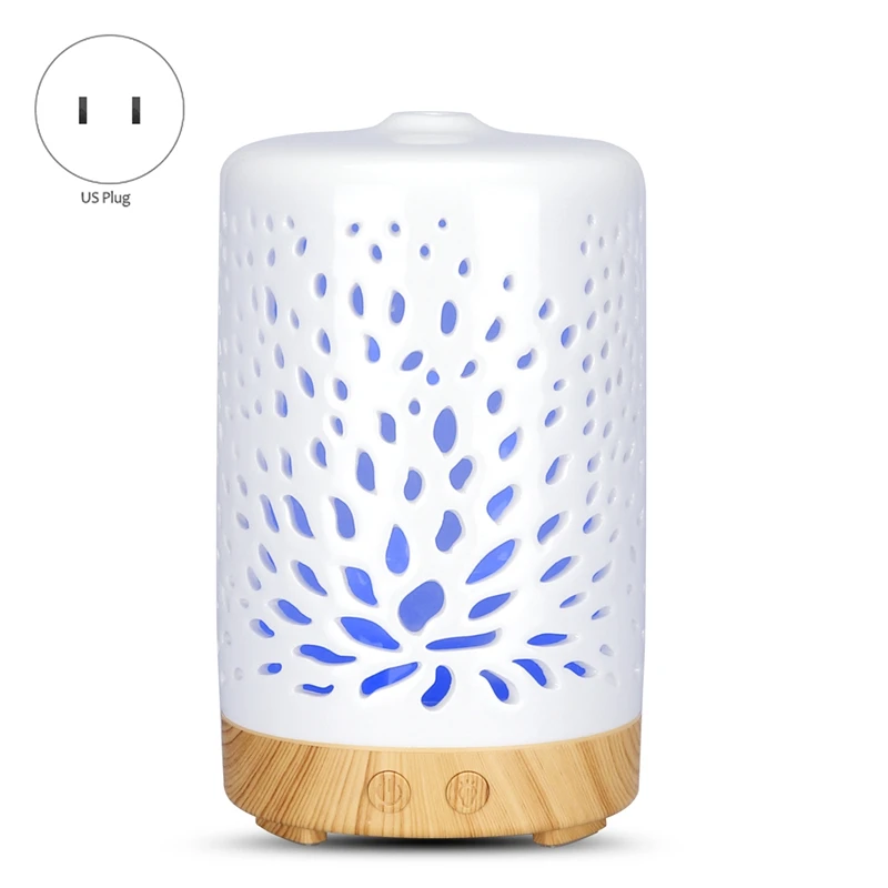 Ceramic Ultrasonic Aroma Diffuser Air Humidifier Purifier Atomizer Essential Oil with 7 Color Night Lights for Home | Дом и сад