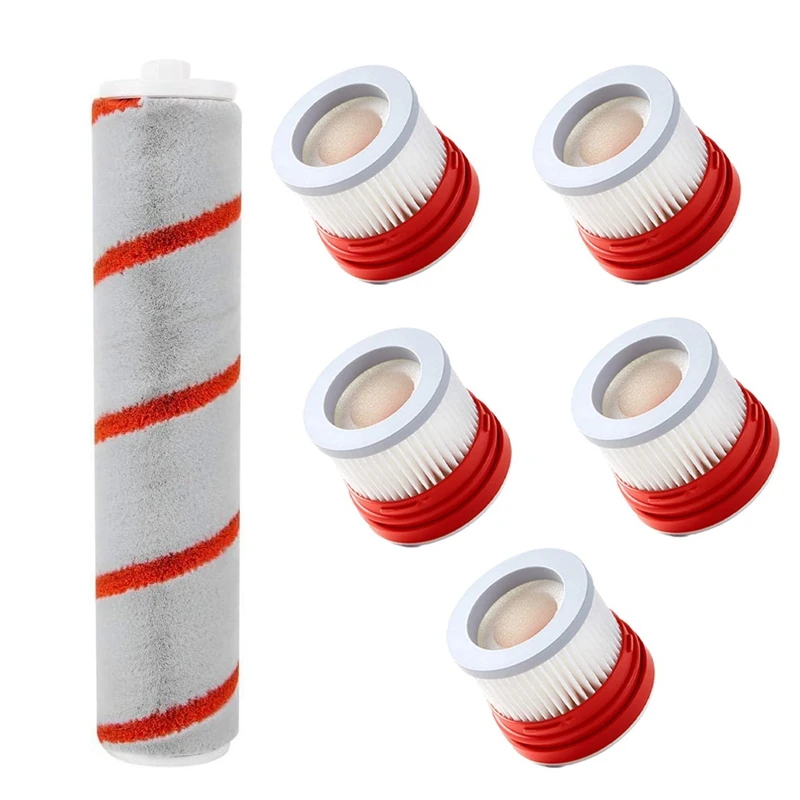 

HEPA Filter Roller Brush Replacements for Xiaomi Dreame V9 V9P V10 Handheld Vacuum Cleaner Accessories Part Kits 6 Piece (1 pcs