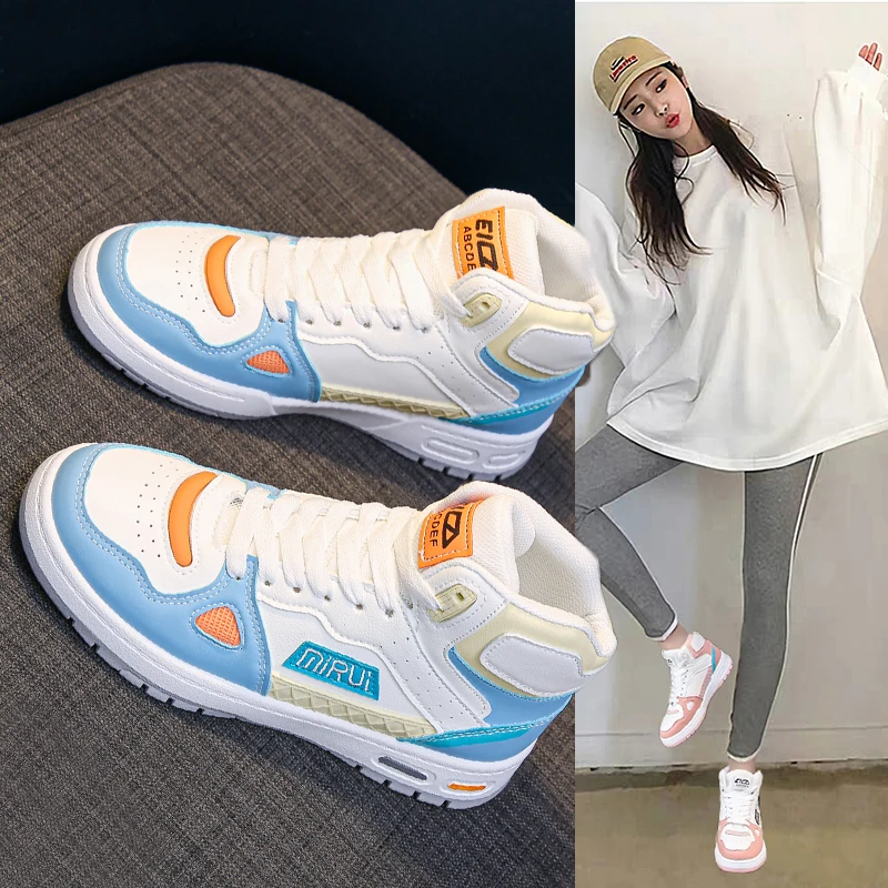 

High Top Women Shoes New Arrival Comfortable Walking Sneakers Autumn Winter Ladies Casual Shoes Wear-Resisting Platform Sneakers