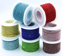 glass crystal strass rhinestone cup chain sew on diamond glue on close chains glitter trim cup chain sew on garment