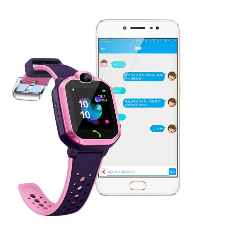 Детские Смарт часы с GPS трекером и сенсорным экраном IPX7 водонепроницаемый