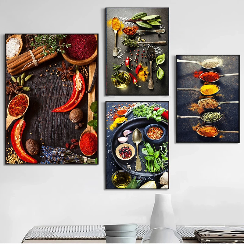 

Abstract Personality Still Life Kitchen Food Ingredients Canvas Painting Posters and Prints Wall Art Picture for Living Room