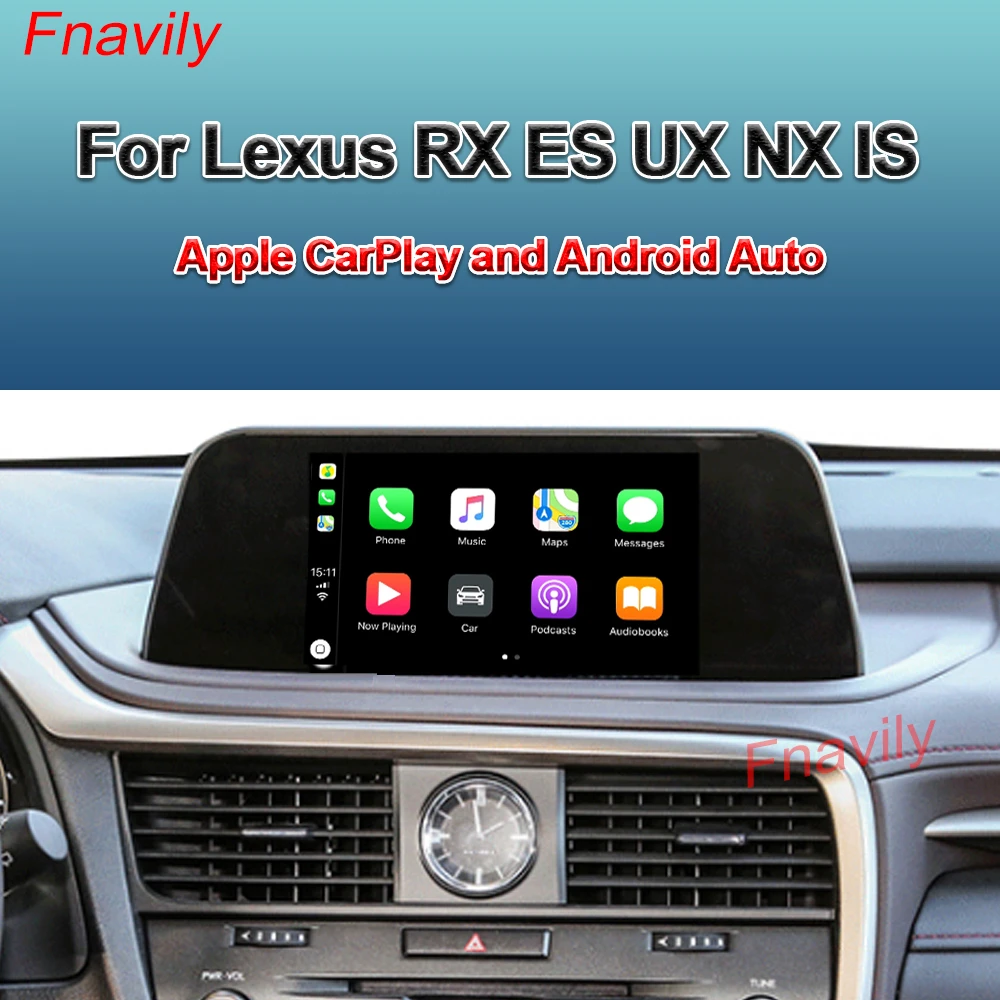 Fnavily OEM Модернизированный беспроводной CarPlay для Lexus RX ES UX NX серии Apple и Android Авто