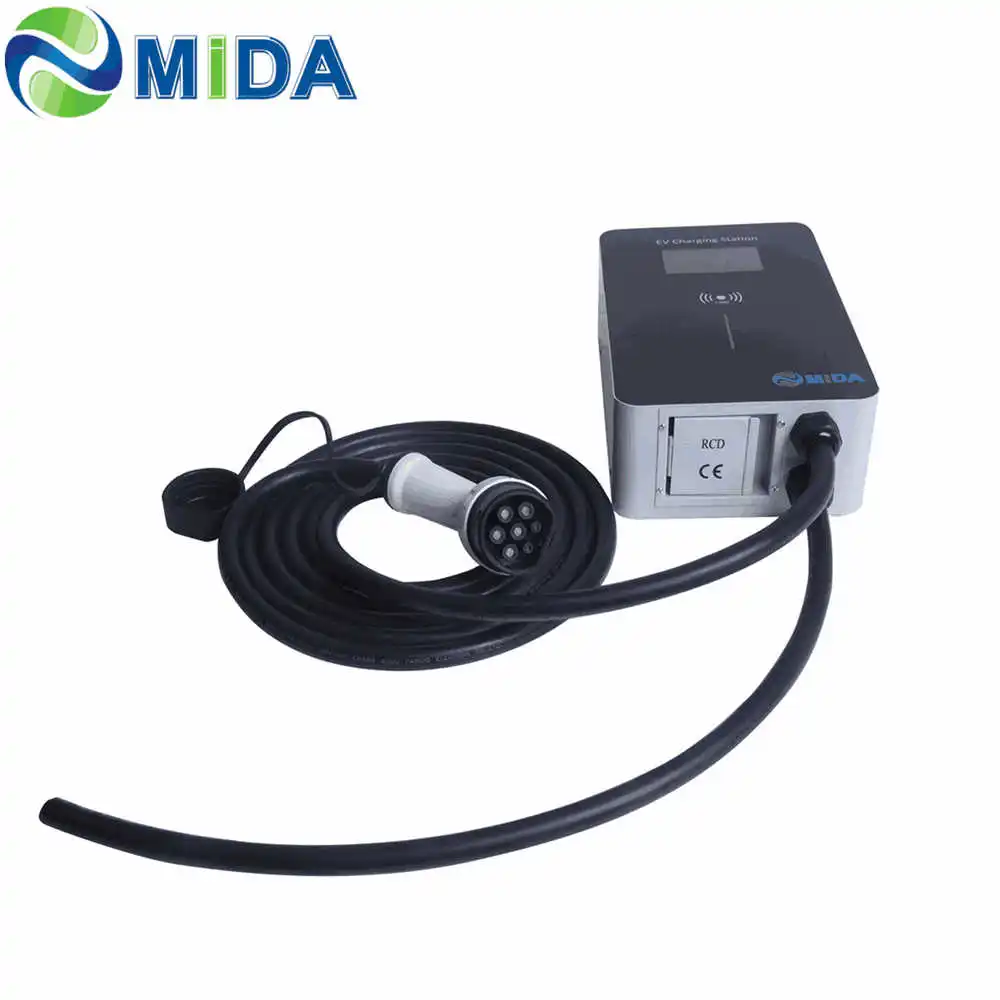 Трехфазное зарядное устройство для электромобилей 32 А 22 кВт EV Wallbox с зарядным