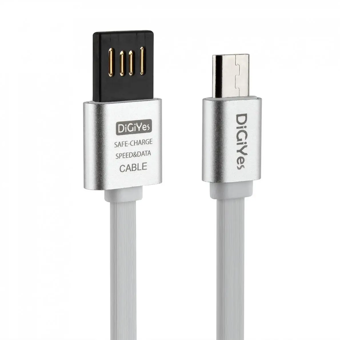 DiGiYes USB кабель двусторонний Реверсивный USB 2,0 плоский без запутывания Синхронизация и быстрая зарядка шнур для устройств с микро интерфейсом