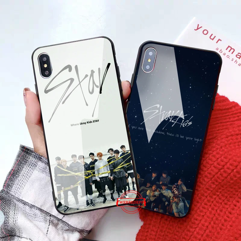 

Stray Kids Kpop Band Glass Phone Case for Apple iPhone 11 Pro X XS Max 6 6S 7 8 Plus 5 5S SE
