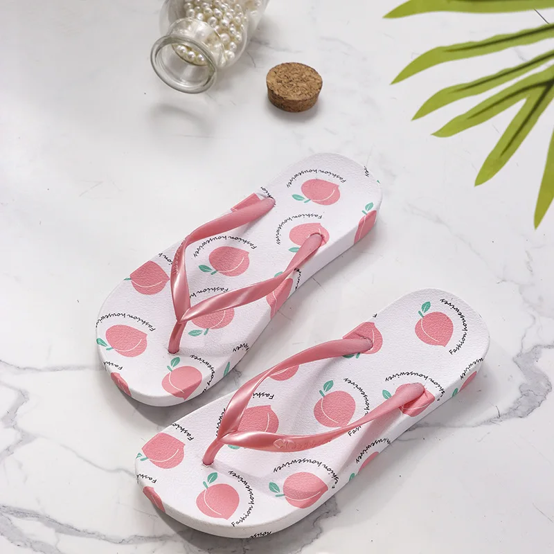 

2021 Summer New Ladies Sandals Net Celebrity Fruit Flip-Flops Non-Slip Thick-Soled Clip Toe Ins Wind External Wear Sandals