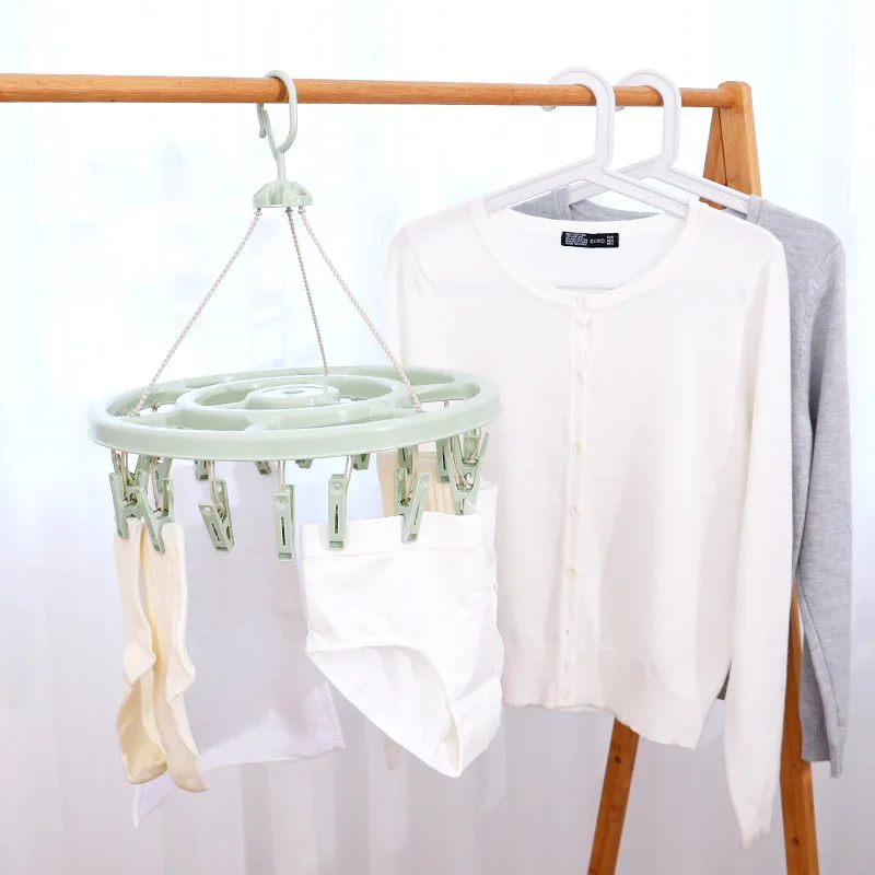 Многофункциональная вешалка ветрозащитная прищепка для одежды домашняя круглая