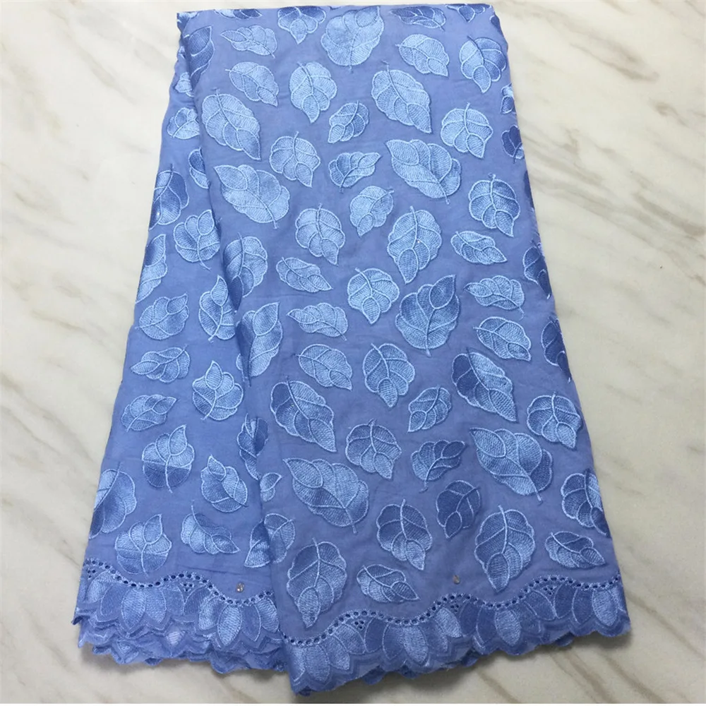 

Pure White Cotton Embroidery Swiss Voile Lace Fabric In Switzerland Africa Lace fabrics High Quality sewing dress V823