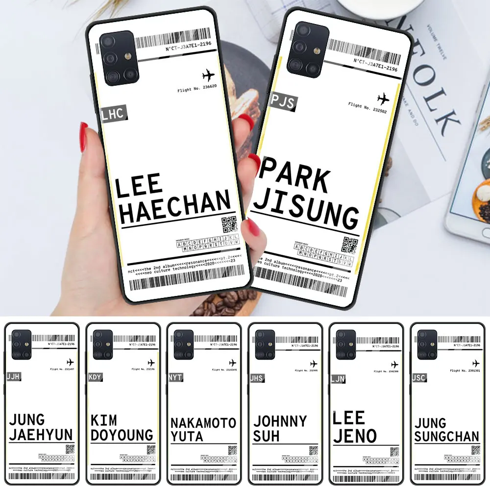 

World Country Label Air Tickets Phone Case for Samsung Galaxy A21S A21EU A50 A51 A10 A70 A71 A41 M31 M51 Glass Soft Edge Shell
