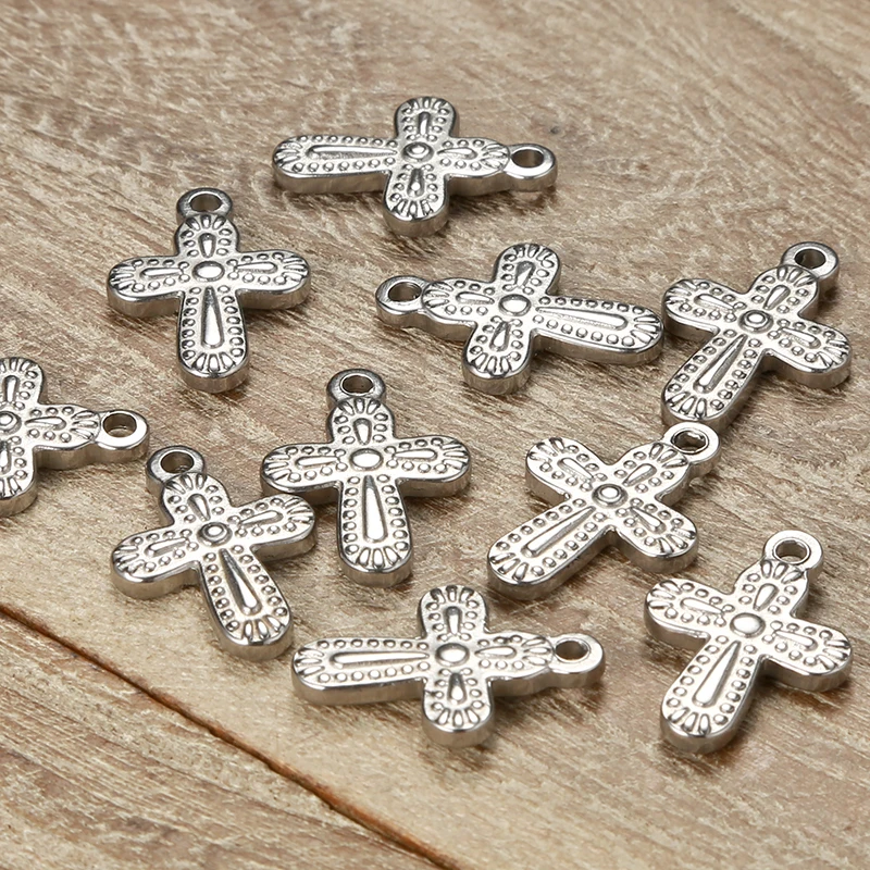 

5 шт./партия, подвески-кресты из нержавеющей стали