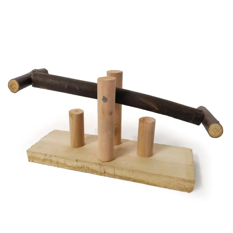 Игрушка для укуса попугая деревянные качели кресло качалка стойка бар Птица