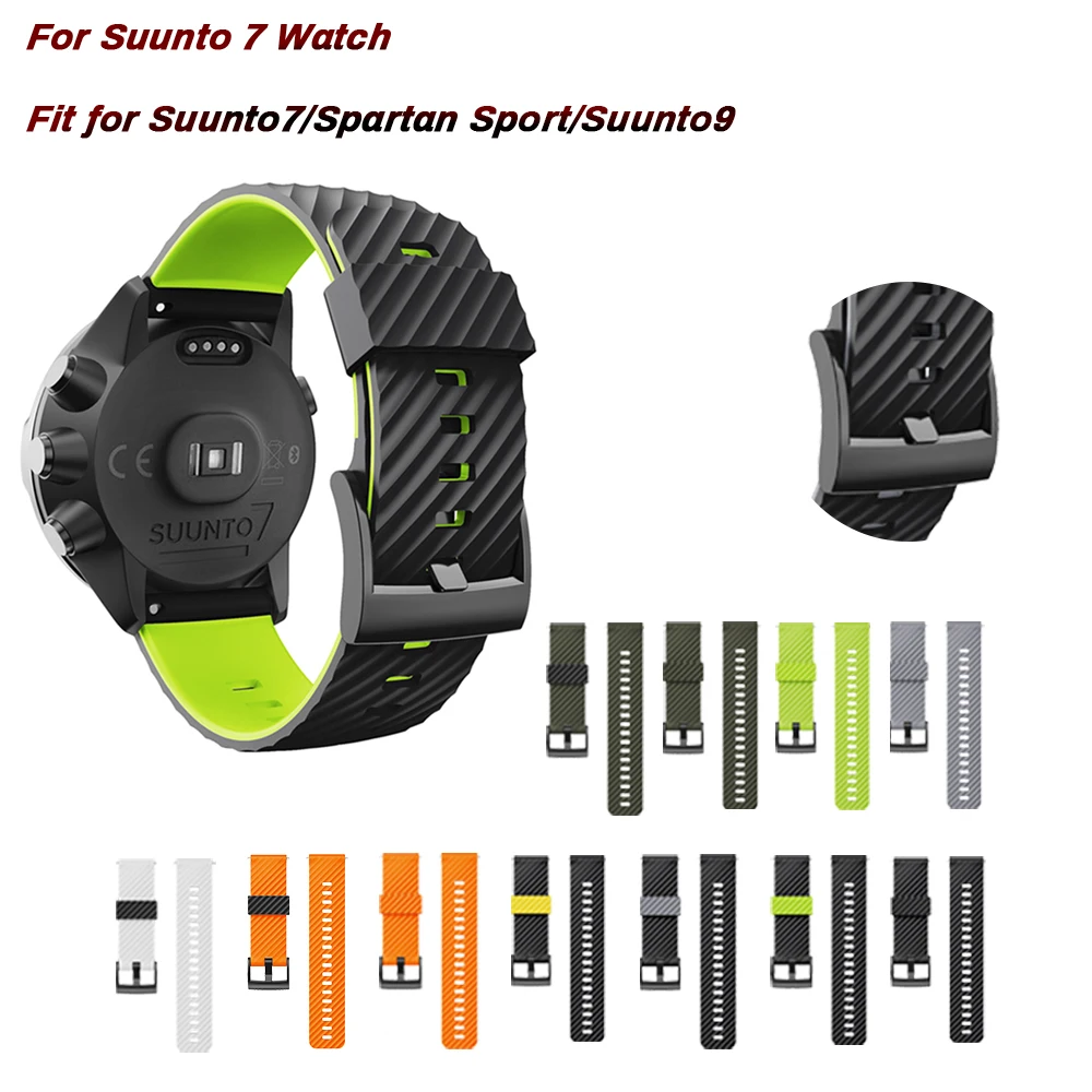 Sport Silicone Watchand Strap For Suunto Spartan 7/Suunto 9/Suunto Spartan Sport Wrist HR /Suunto D5 Bracelet Adjustable Strap