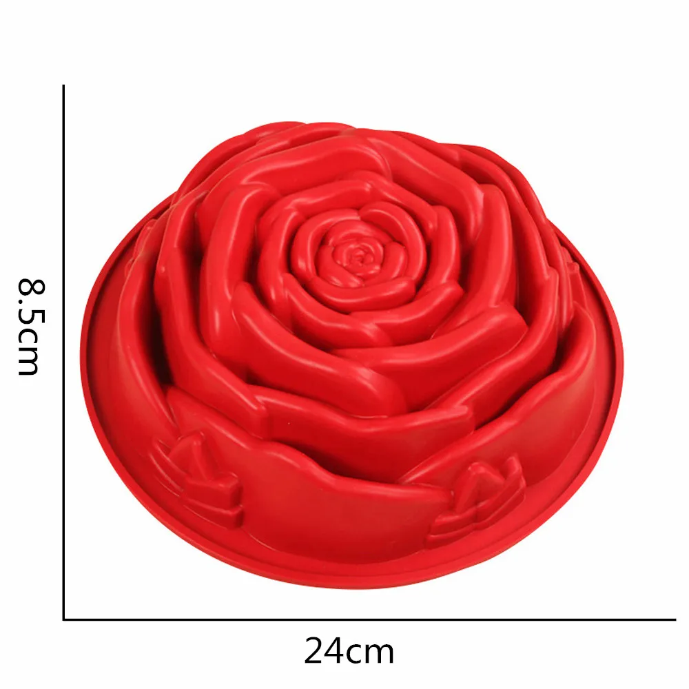 DIY 3D помадка силиконовые формы для тортов роза форма выпечки печенья