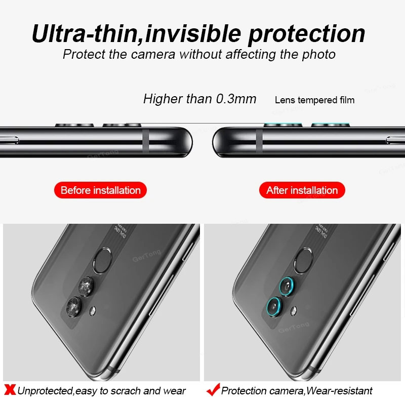 Защитная пленка для объектива камеры 9D мягкое стекло Huawei Honor 20 10 9 Lite 8X 10i 20i 7C 7A Pro Y6 Prime 2018 Y9 2019|Защитные стёкла и