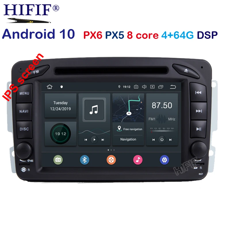 PX6 Android 10 автомобильный стерео радио DVD плеер для Mercedes/Benz/W209/W203/M/ML/W163/Viano/W639/Vito GPS