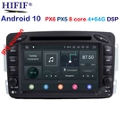 PX6 Android 10 автомобильный стерео радио DVD плеер для MercedesBenzW209W203MMLW163VianoW639Vito GPS Навигация BT WIFI Carplay