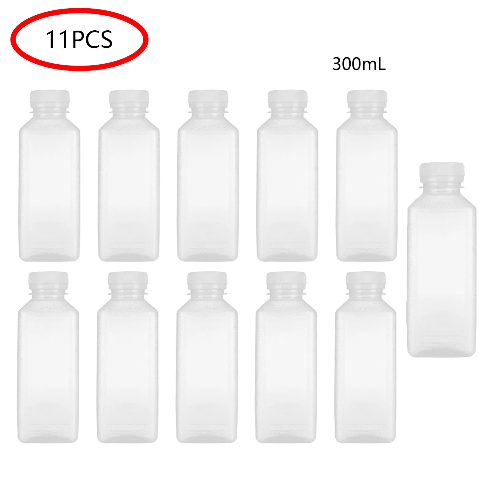 Empty Clear Plastic Water Bottles Reusable Juice Milk Drink Pots Leak Proof Keep Fresh Beverage Containers Portable Storage Cups | Дом и сад