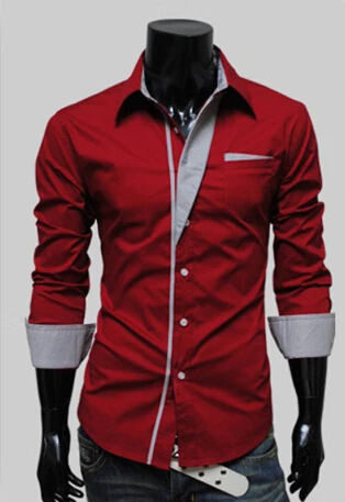 

Fashion Men Casual Shirts New Spring Autumn Slim Fit Long Sleeve Shirt Man Male White Shirt Tops Men's Clothing