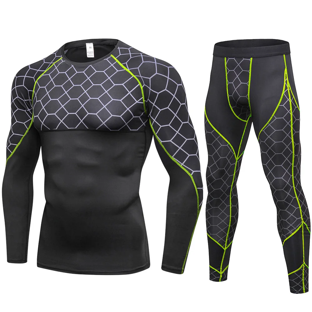 Мужское термобелье Fanceey быстросохнущее эластичное для фитнеса теплое