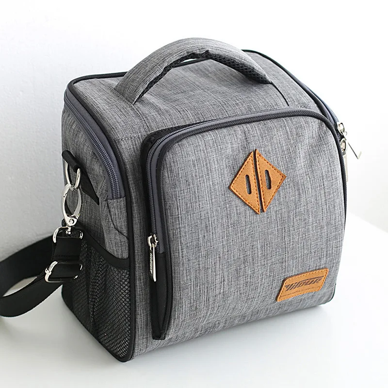 

Брендовая серая сумка-холодильник, теплоизолированные Термосумки для пикника на открытом воздухе