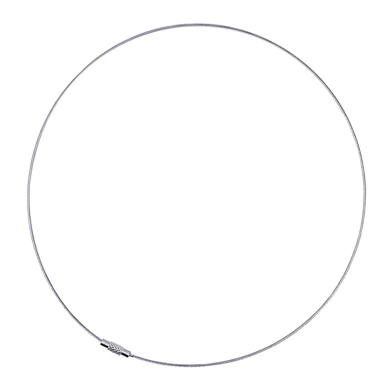 100 шт. Проволока из нержавеющей стали Цепочки и ожерелья Cord Jewelry findings для бижутерии, материал для рукоделия с латунной застежкой винт 445x1 мм