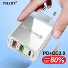 Быстрое зарядное устройство PMXBT 3,0 PD 36 Вт QC 3,0 Type C USB, быстрое зарядное устройство для iPhone Samsung, адаптер для быстрой зарядки, вилка стандарта ЕС и США