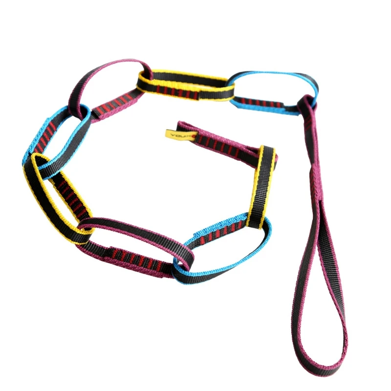 

Rock Climbing Tree Rigging Sling Webbing Loop Daisy Chain Rope for Outdoor Multi Pitch