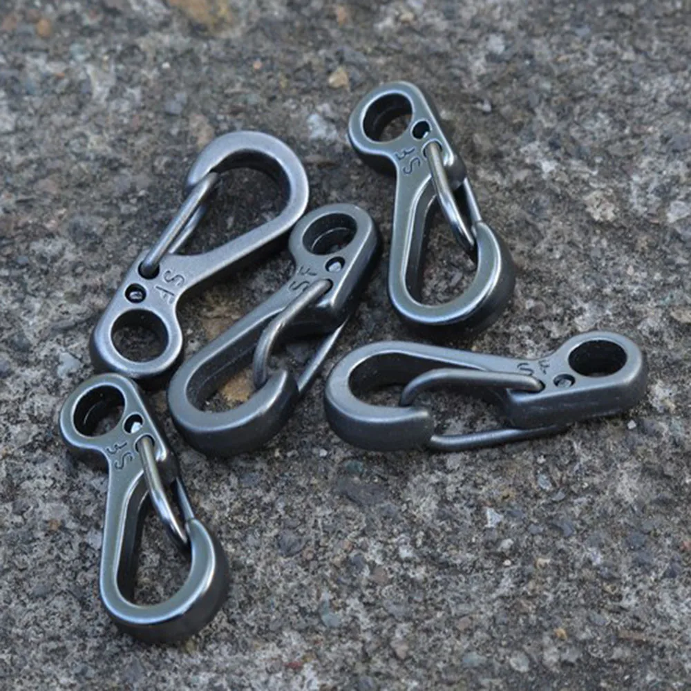 

10Pcs Climbing Hiking Carabiner Spring Buckle Snap Clip Hook Keychain Keyring