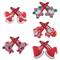 1pairs cute cartoon christmas hair clips lovely hair accessories headband for girls party gift fashion jewelry
