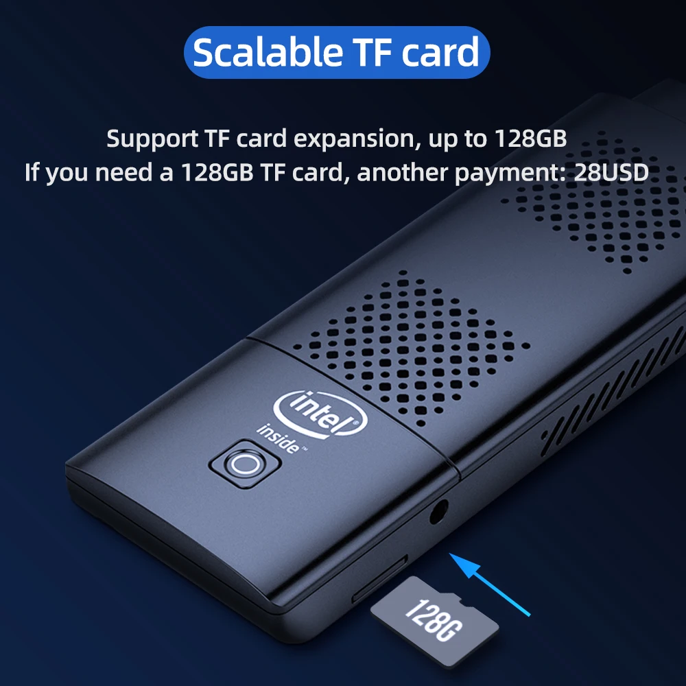 Мини ПК YCSD Intel Celeron N4100 четыре ядра 4 Гб LPDDR4 128 ГБ eMMC HDMI 2 0 4K 60 Гц 4G/5 0G WiFi Bluetooth Windows