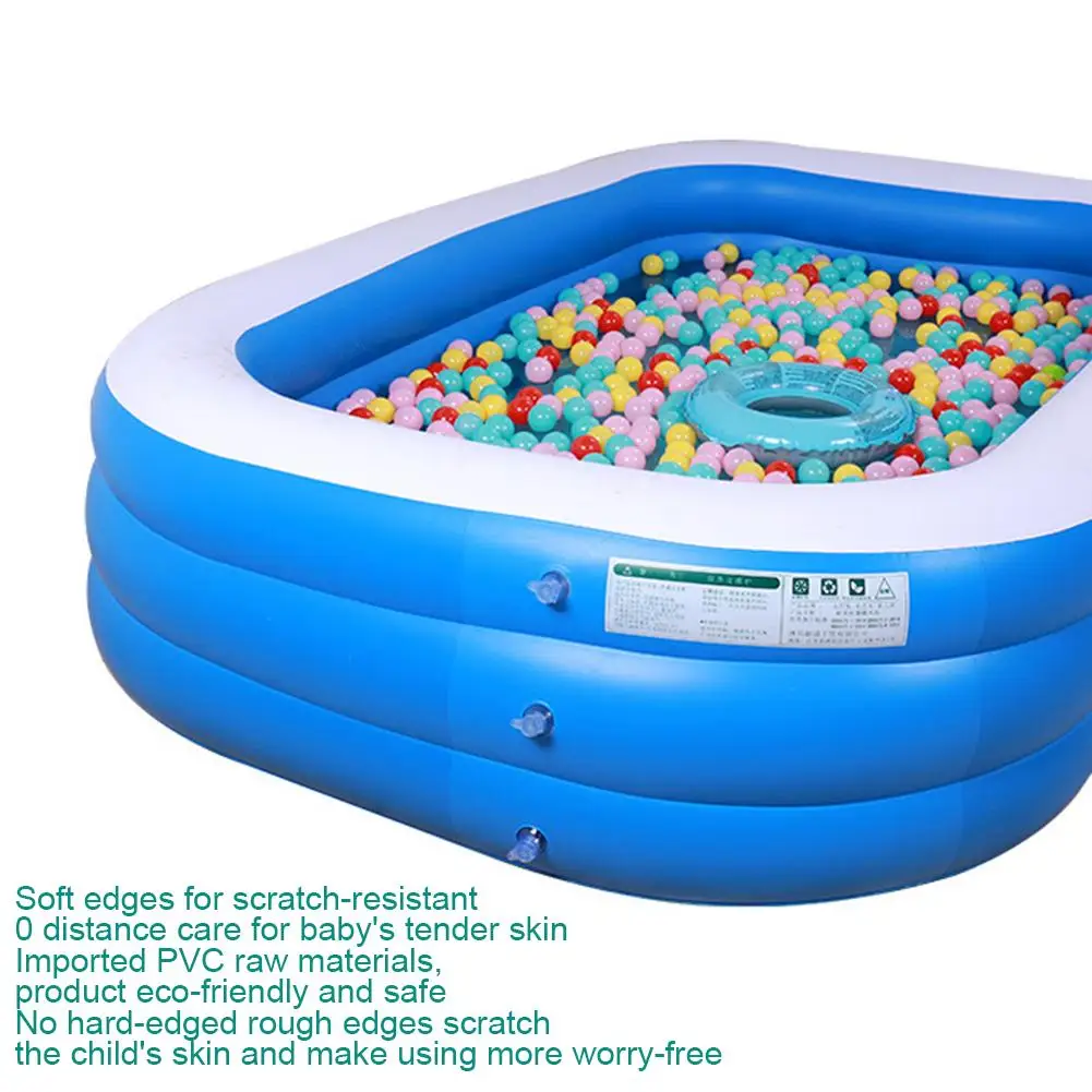 Надувной прямоугольный бассейн утолщение надувной для детей и взрослых открытый