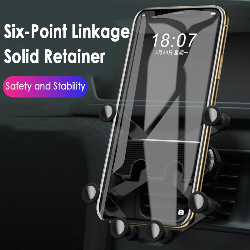 

Car Phone Holder Metal Auto Air Outlet Mobilephone Stand For 4.7-6.5 Inch Phone Invisibile Car Support car phone holder