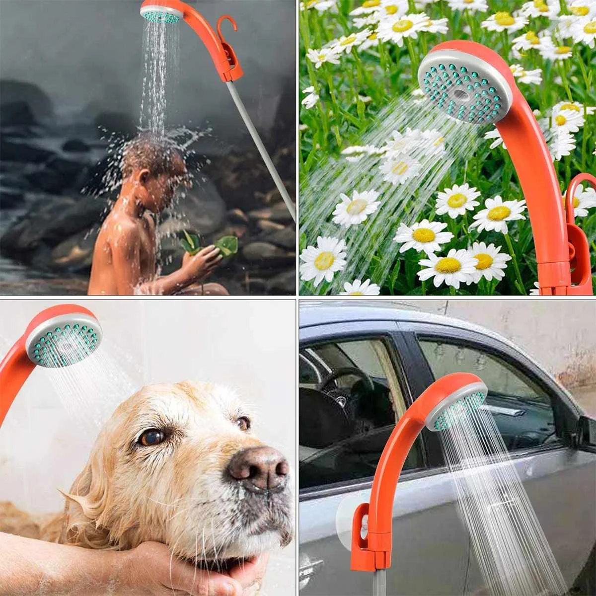 

Portable USB Car Shower Washer Outdoor Rechargeable Spray Head Electric Pump Travel Camping Pet High Pressure Washing Machine