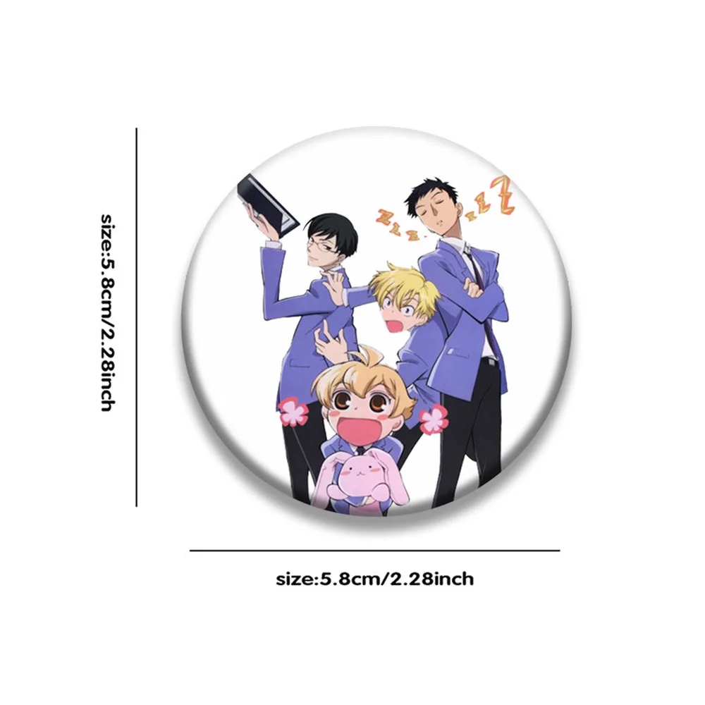 3 шт. случайный аниме Ouran старшая школа ведущий клуб Значки для косплея мультфильм