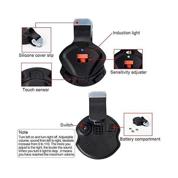 4 Упак. Сигнализатор для ловли рыбы Электронный индикатор светодиодный