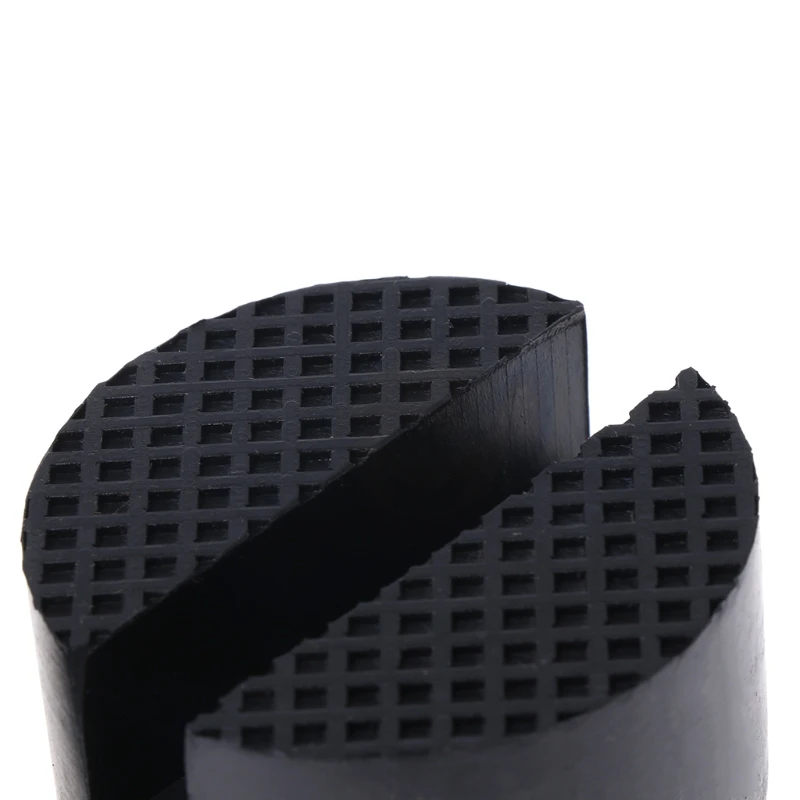 

2 Pcs Black 50x37mm Car Auto Slotted Frame Rail Hydraulic Floor Jack Rubber Pad 066D