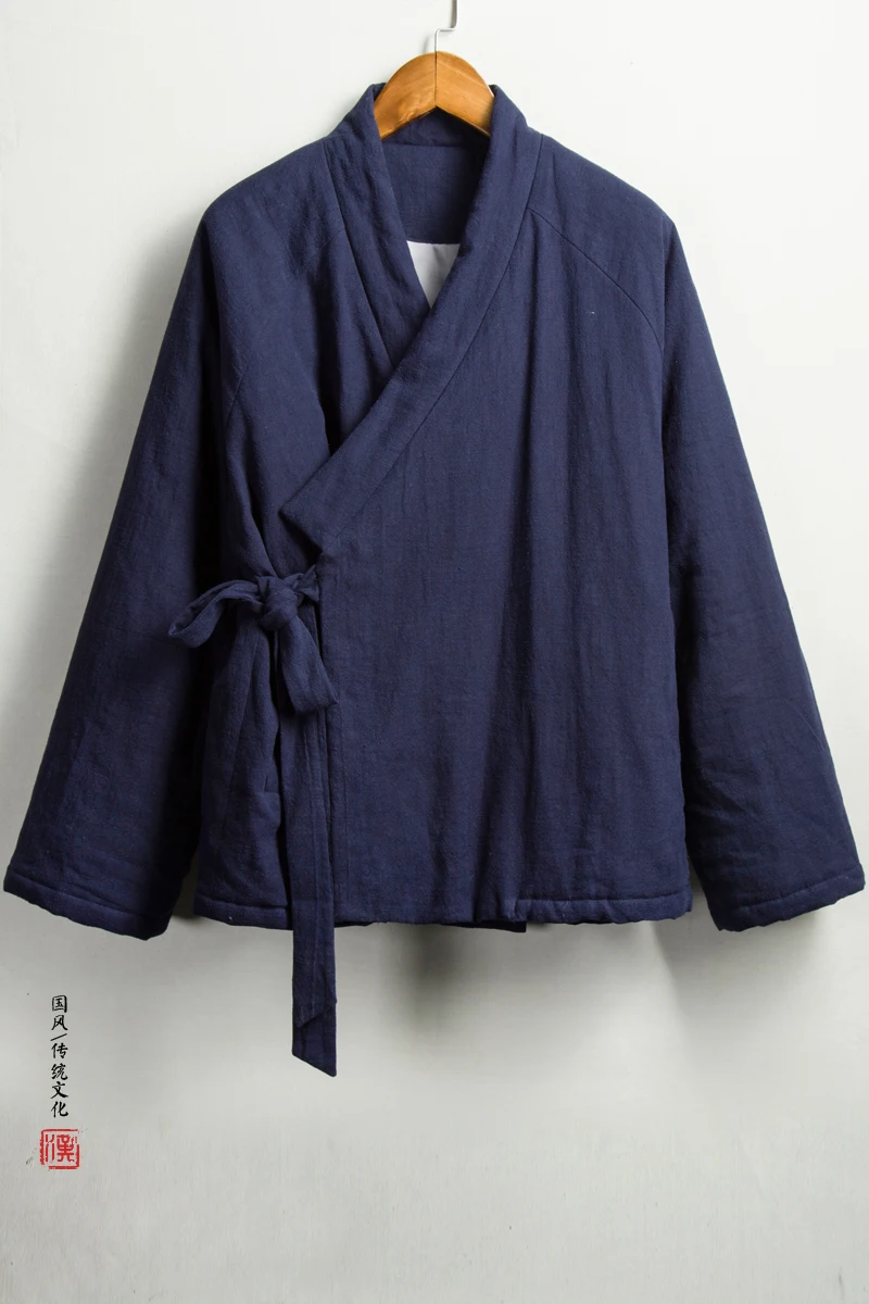 Зимние женские парки мужская верхняя одежда в китайском стиле ветровка халаты