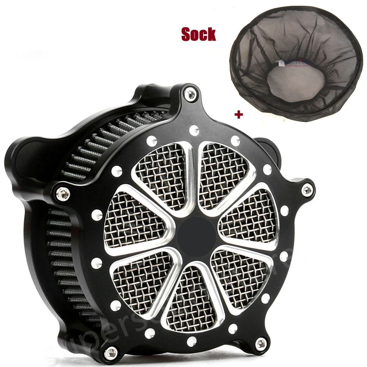 

CNC Gray Air Cleaner Intake Filter Rain Socker Cover Fit For harley Sportster XL883 XL1200 IRON 883 1991-2022