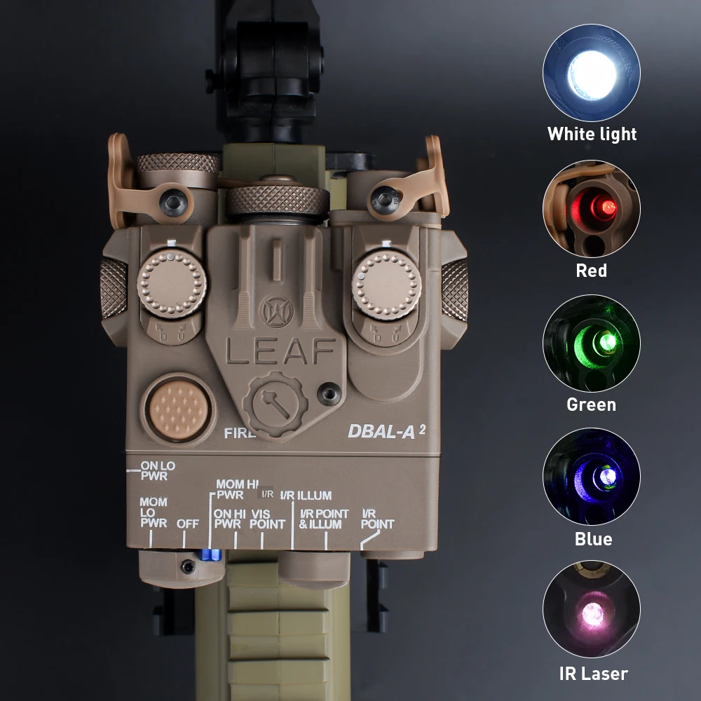 WADSN тактический мини DBAL A2 красного зеленого и синего цвета точечный Лазер с ИК