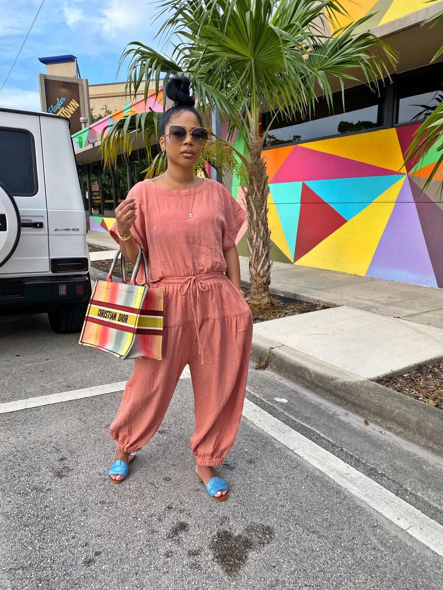 

FNOCE Cross-border Foreign Trade Women's autumn New Style Jumpsuit Ins Net Red Fashion Casual Belt One-piece Trousers